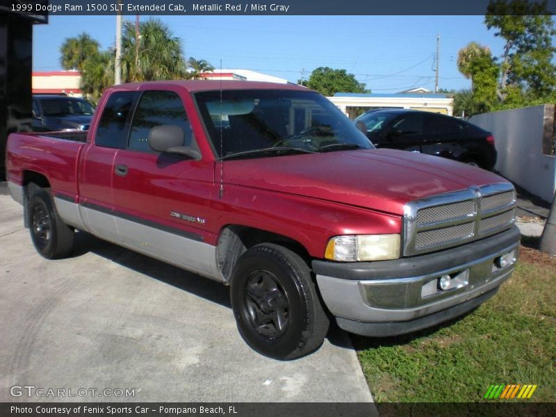 Metallic Red / Mist Gray 1999 Dodge Ram 1500 SLT Extended Cab