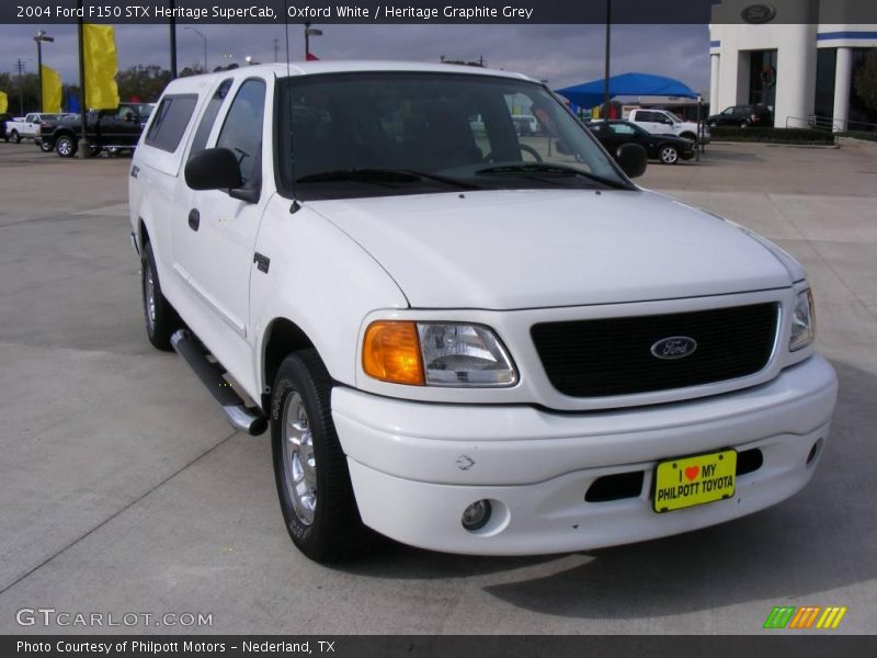 Oxford White / Heritage Graphite Grey 2004 Ford F150 STX Heritage SuperCab