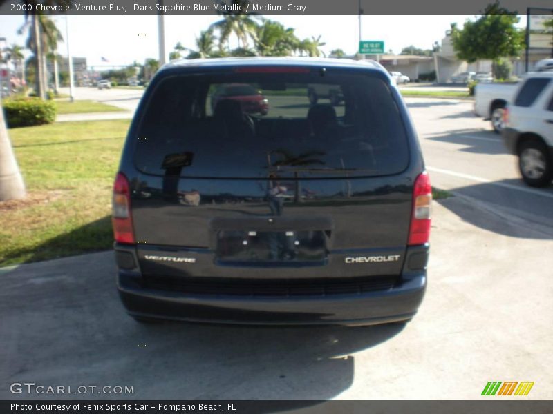 Dark Sapphire Blue Metallic / Medium Gray 2000 Chevrolet Venture Plus