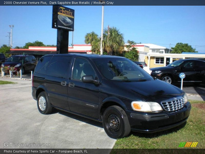 Dark Sapphire Blue Metallic / Medium Gray 2000 Chevrolet Venture Plus