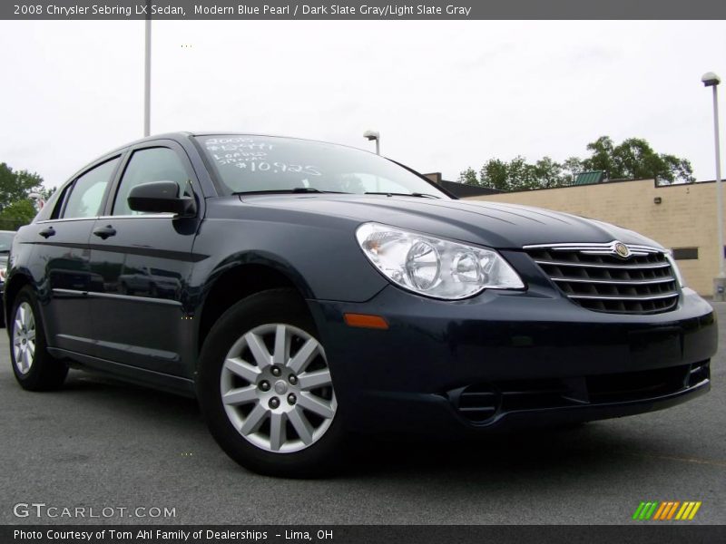 Modern Blue Pearl / Dark Slate Gray/Light Slate Gray 2008 Chrysler Sebring LX Sedan
