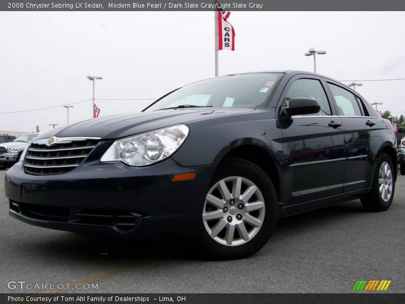 Modern Blue Pearl / Dark Slate Gray/Light Slate Gray 2008 Chrysler Sebring LX Sedan