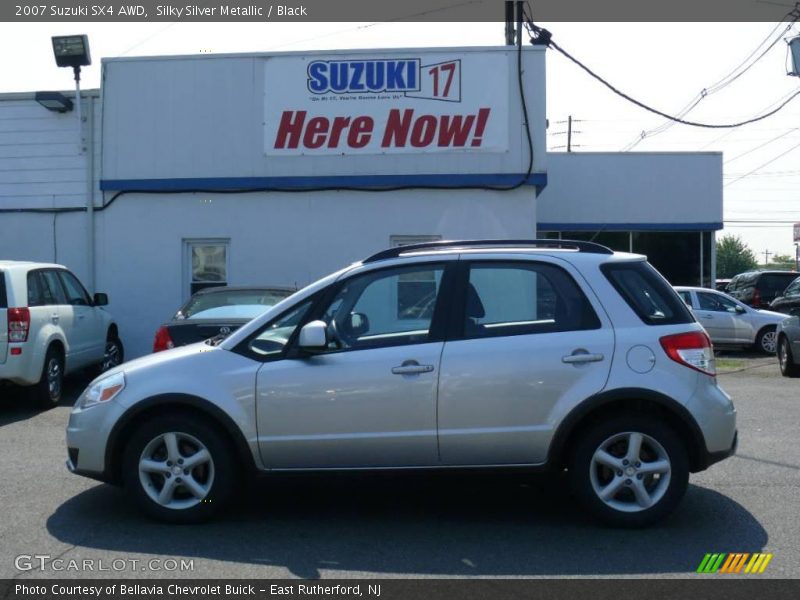 Silky Silver Metallic / Black 2007 Suzuki SX4 AWD