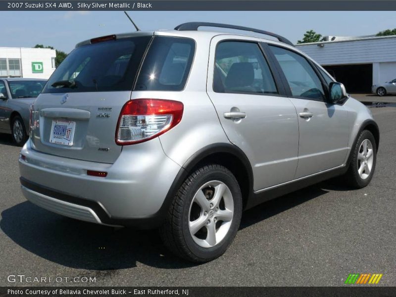 Silky Silver Metallic / Black 2007 Suzuki SX4 AWD