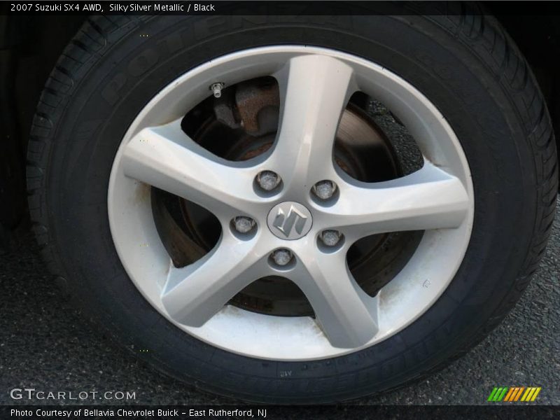 Silky Silver Metallic / Black 2007 Suzuki SX4 AWD