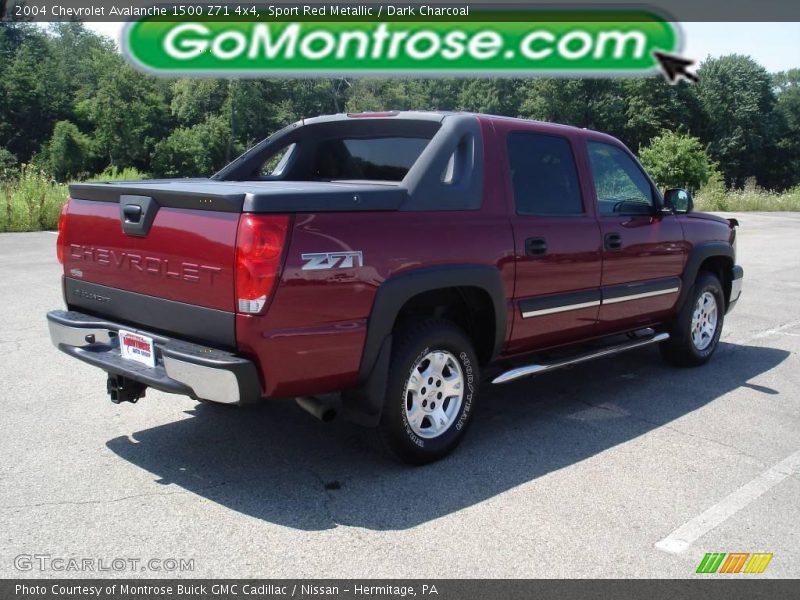 Sport Red Metallic / Dark Charcoal 2004 Chevrolet Avalanche 1500 Z71 4x4