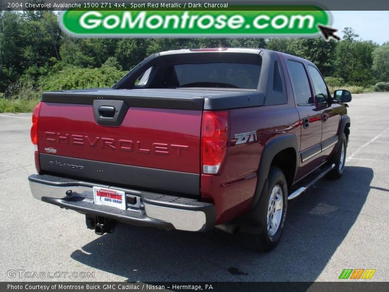 Sport Red Metallic / Dark Charcoal 2004 Chevrolet Avalanche 1500 Z71 4x4