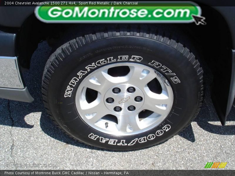 Sport Red Metallic / Dark Charcoal 2004 Chevrolet Avalanche 1500 Z71 4x4