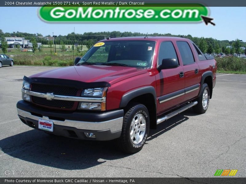 Sport Red Metallic / Dark Charcoal 2004 Chevrolet Avalanche 1500 Z71 4x4