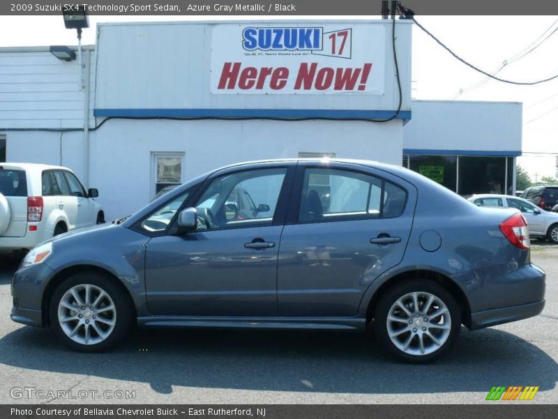 Azure Gray Metallic / Black 2009 Suzuki SX4 Technology Sport Sedan