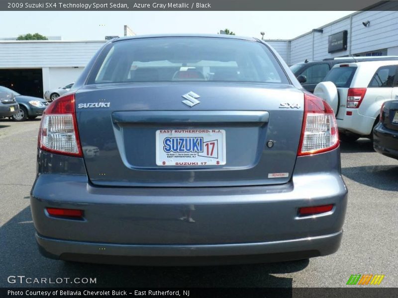 Azure Gray Metallic / Black 2009 Suzuki SX4 Technology Sport Sedan
