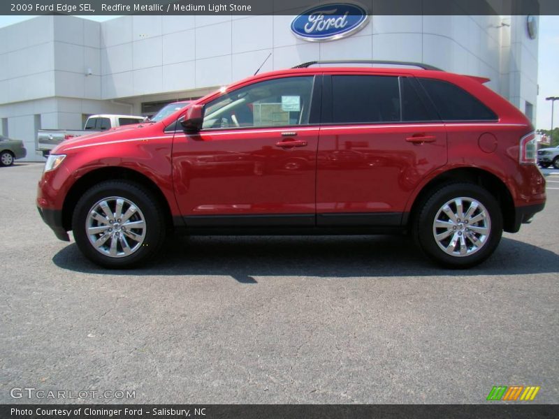 Redfire Metallic / Medium Light Stone 2009 Ford Edge SEL