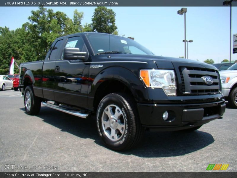 Black / Stone/Medium Stone 2009 Ford F150 STX SuperCab 4x4