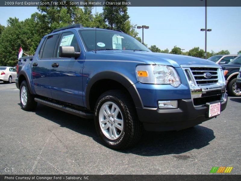 Sport Blue Metallic / Charcoal Black 2009 Ford Explorer Sport Trac XLT