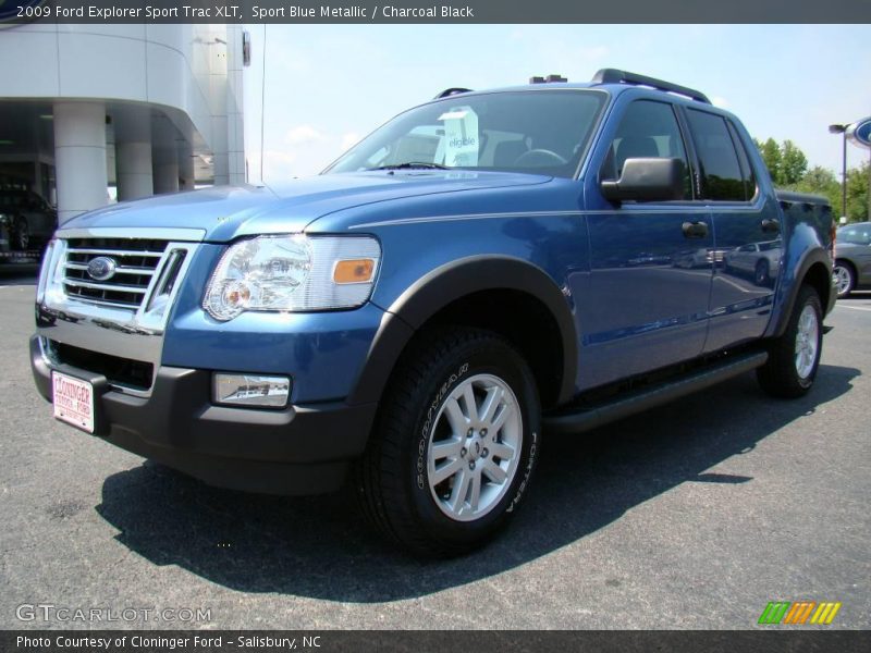 Sport Blue Metallic / Charcoal Black 2009 Ford Explorer Sport Trac XLT