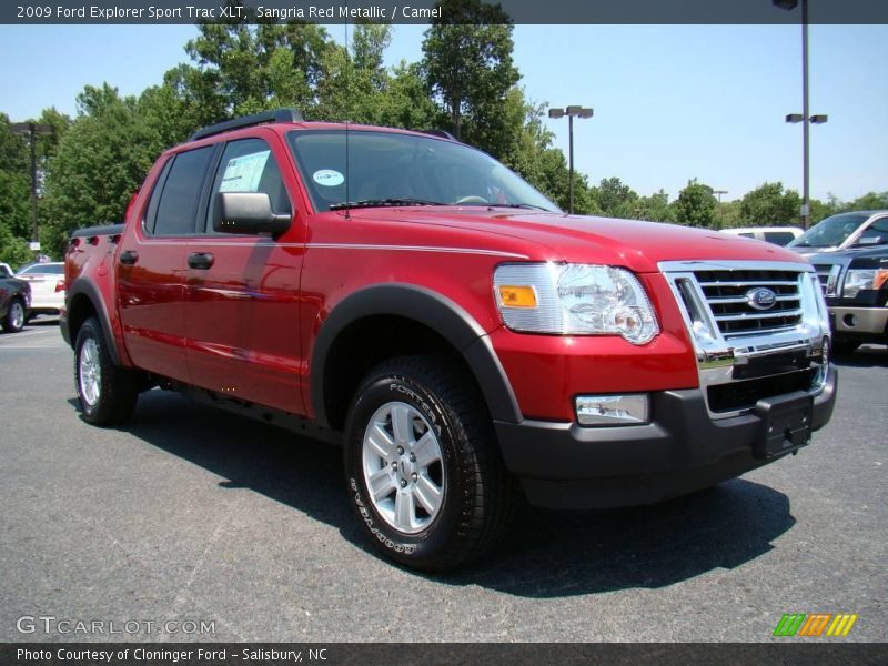 Sangria Red Metallic / Camel 2009 Ford Explorer Sport Trac XLT