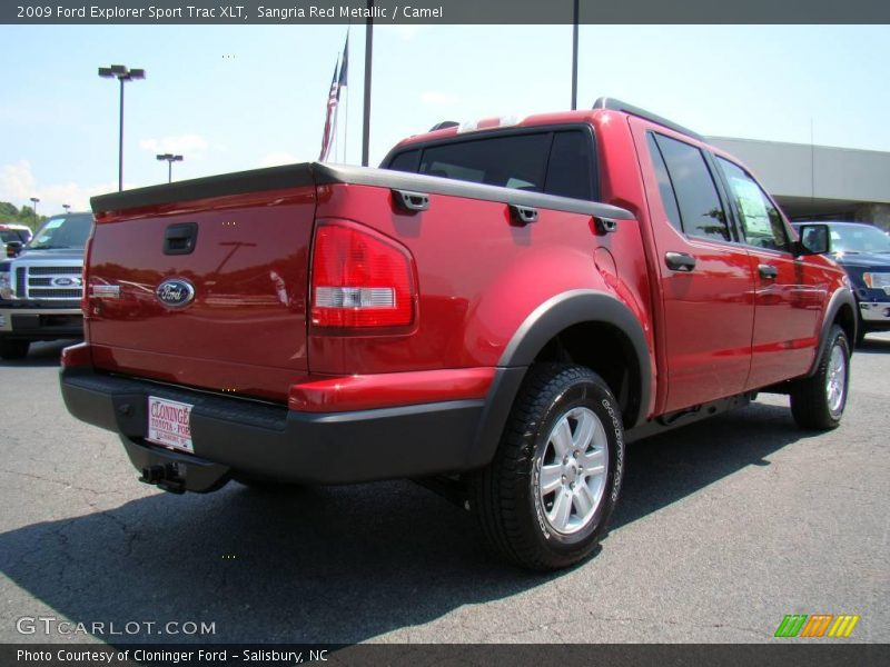 Sangria Red Metallic / Camel 2009 Ford Explorer Sport Trac XLT
