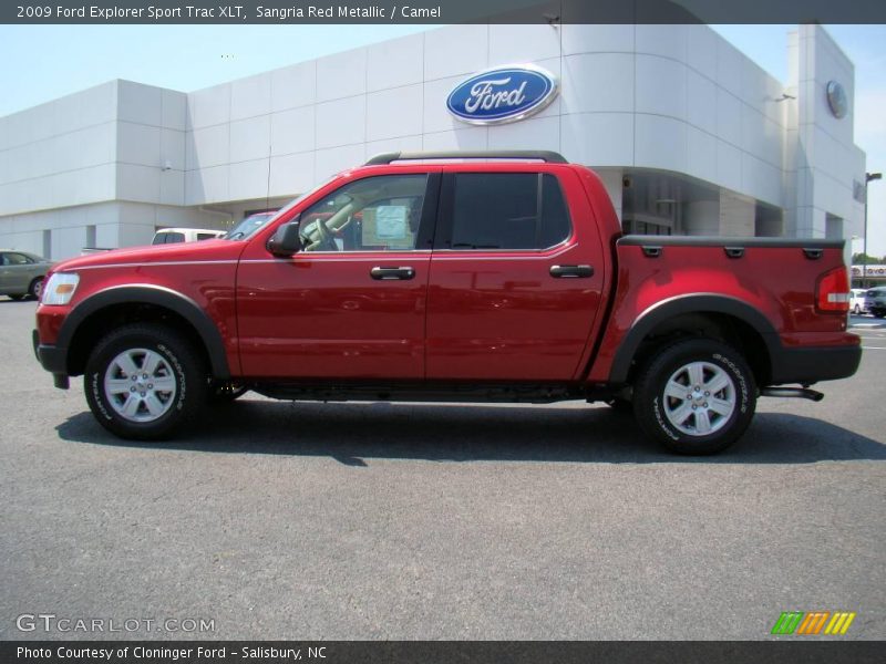 Sangria Red Metallic / Camel 2009 Ford Explorer Sport Trac XLT