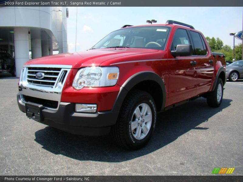 Sangria Red Metallic / Camel 2009 Ford Explorer Sport Trac XLT