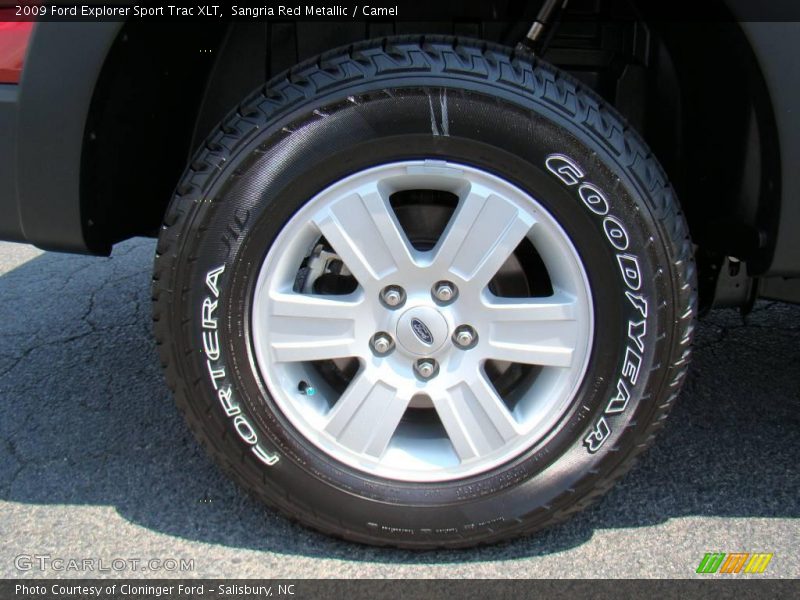 Sangria Red Metallic / Camel 2009 Ford Explorer Sport Trac XLT