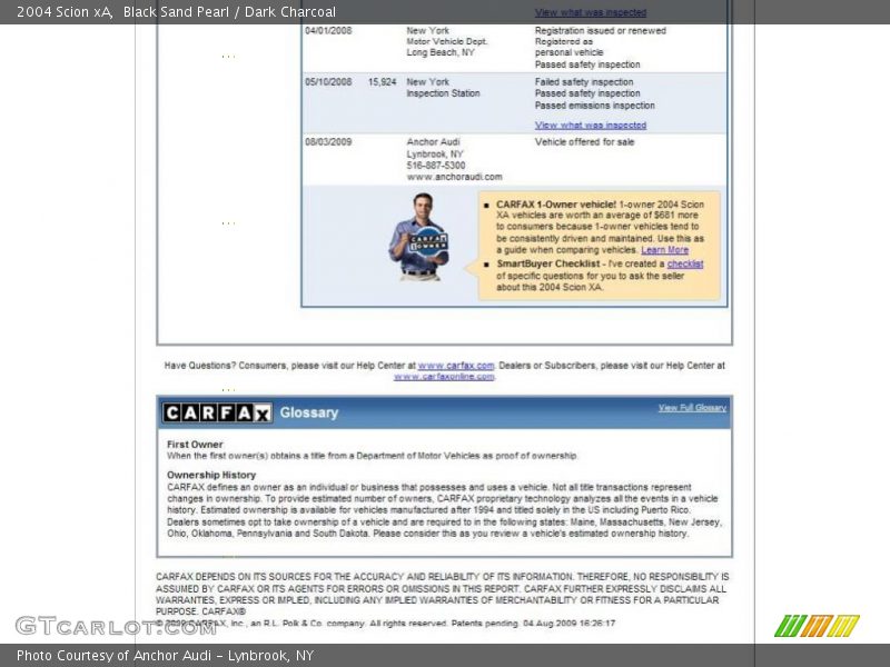 Black Sand Pearl / Dark Charcoal 2004 Scion xA