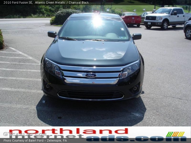 Atlantis Green Metallic / Charcoal Black 2010 Ford Fusion SE