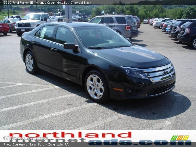 Atlantis Green Metallic / Charcoal Black 2010 Ford Fusion SE