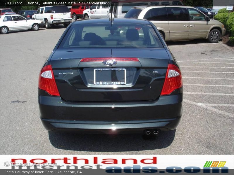 Atlantis Green Metallic / Charcoal Black 2010 Ford Fusion SE