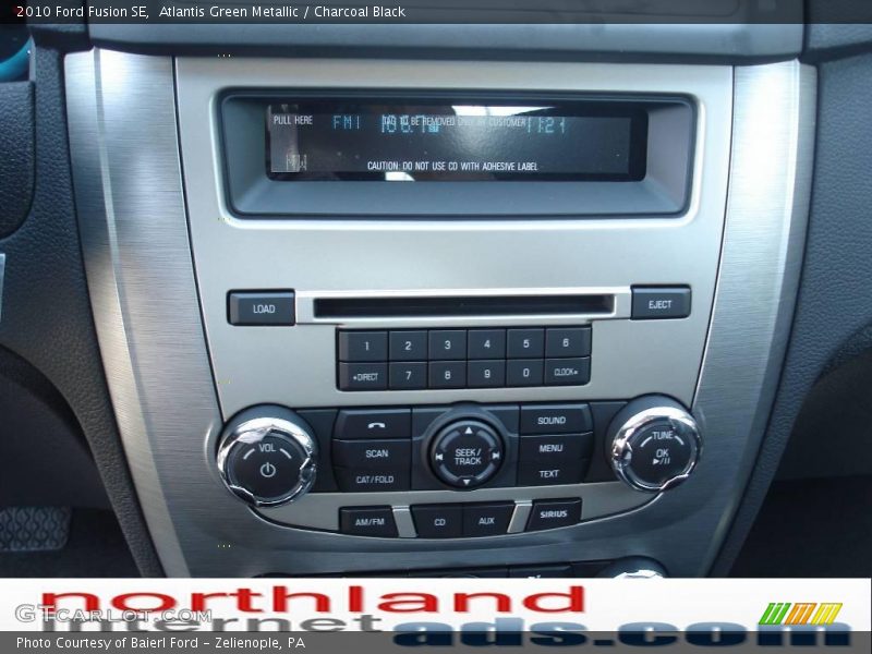 Atlantis Green Metallic / Charcoal Black 2010 Ford Fusion SE
