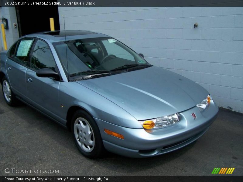 Silver Blue / Black 2002 Saturn S Series SL2 Sedan