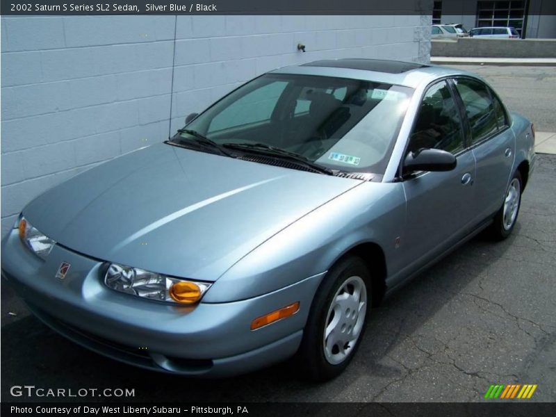 Silver Blue / Black 2002 Saturn S Series SL2 Sedan