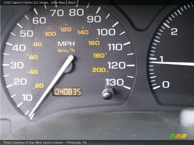 Silver Blue / Black 2002 Saturn S Series SL2 Sedan
