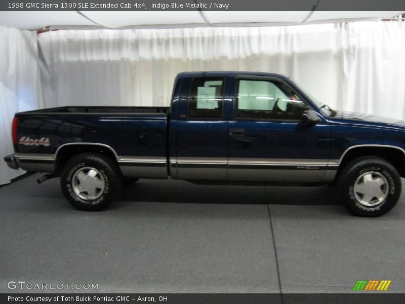 Indigo Blue Metallic / Navy 1998 GMC Sierra 1500 SLE Extended Cab 4x4