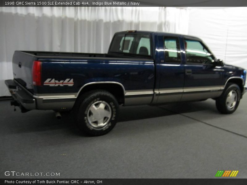 Indigo Blue Metallic / Navy 1998 GMC Sierra 1500 SLE Extended Cab 4x4