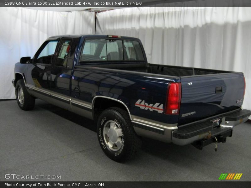 Indigo Blue Metallic / Navy 1998 GMC Sierra 1500 SLE Extended Cab 4x4