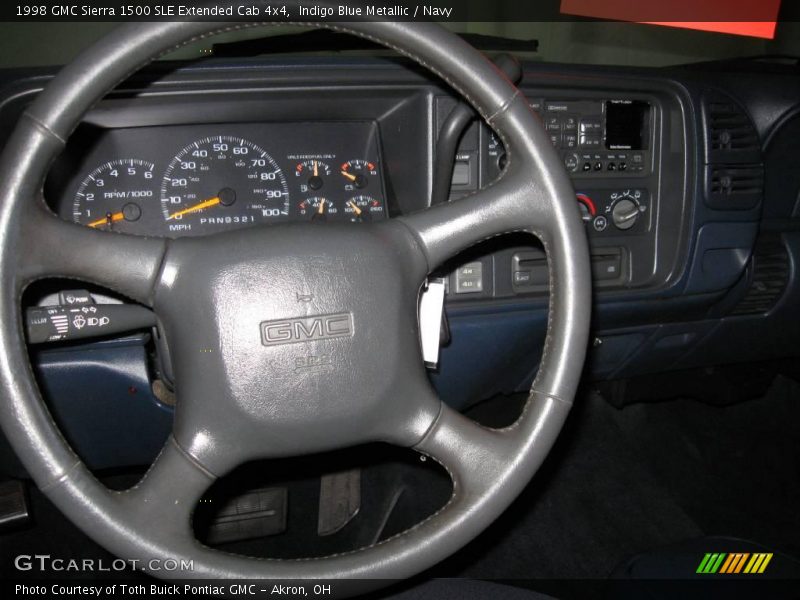 Indigo Blue Metallic / Navy 1998 GMC Sierra 1500 SLE Extended Cab 4x4