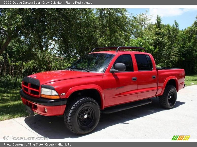 Flame Red / Agate 2000 Dodge Dakota Sport Crew Cab 4x4