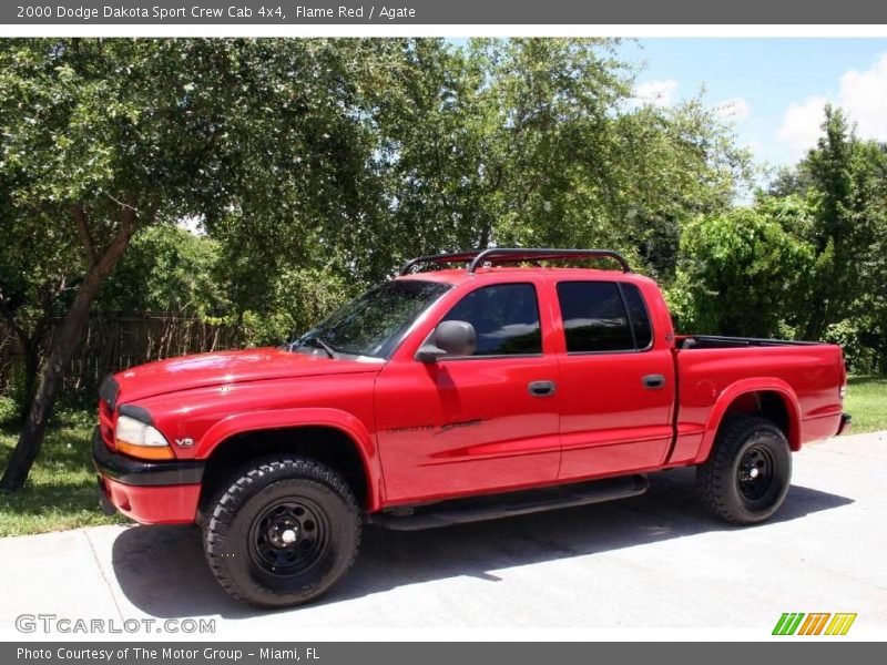 Flame Red / Agate 2000 Dodge Dakota Sport Crew Cab 4x4