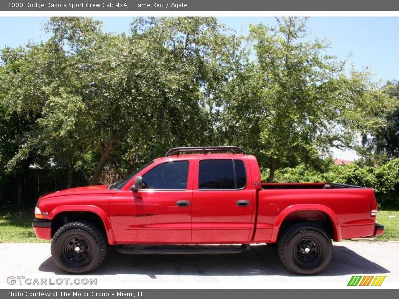 Flame Red / Agate 2000 Dodge Dakota Sport Crew Cab 4x4