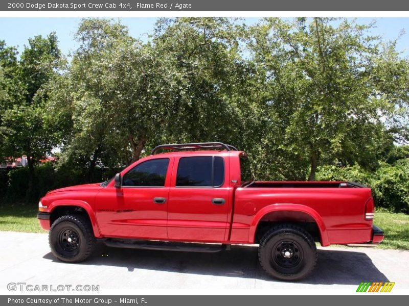 Flame Red / Agate 2000 Dodge Dakota Sport Crew Cab 4x4