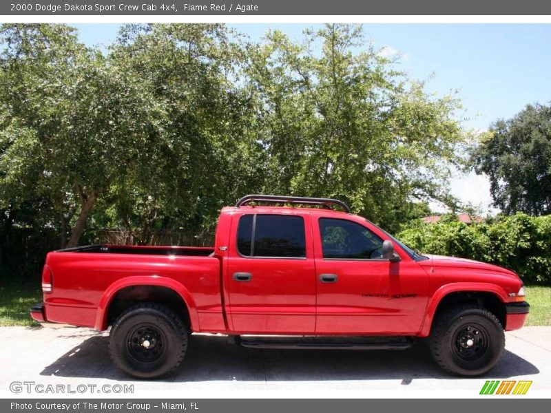 Flame Red / Agate 2000 Dodge Dakota Sport Crew Cab 4x4