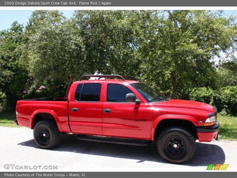 Flame Red / Agate 2000 Dodge Dakota Sport Crew Cab 4x4