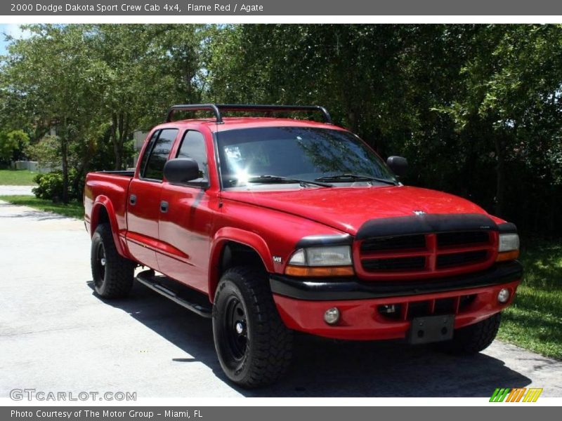 Flame Red / Agate 2000 Dodge Dakota Sport Crew Cab 4x4