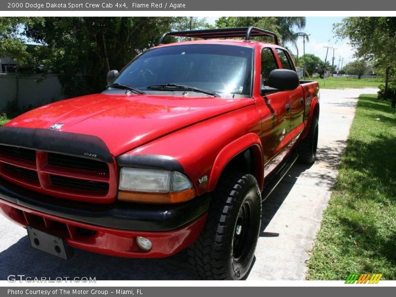 Flame Red / Agate 2000 Dodge Dakota Sport Crew Cab 4x4