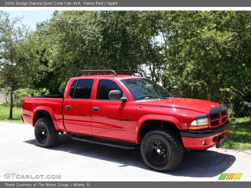 Flame Red / Agate 2000 Dodge Dakota Sport Crew Cab 4x4