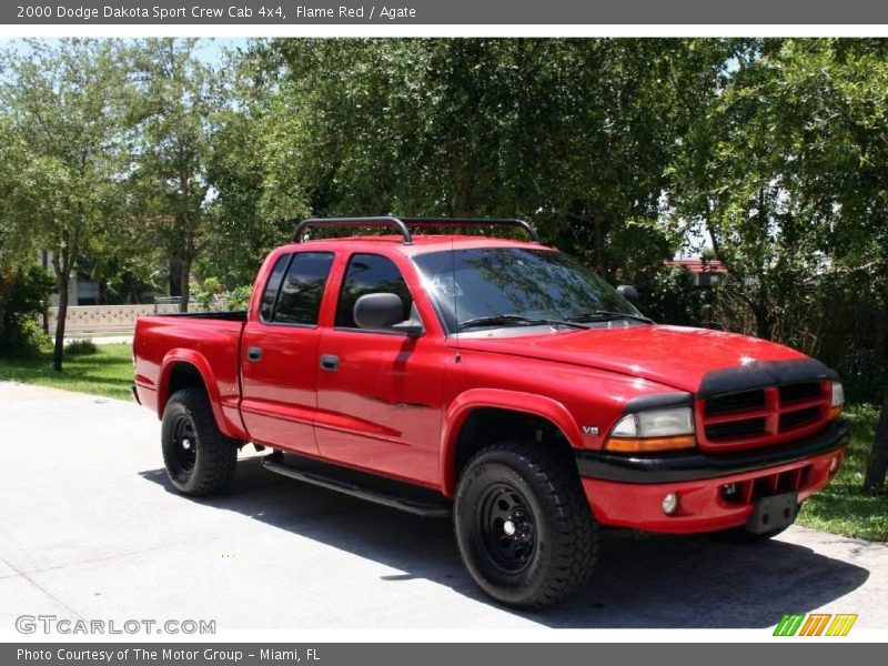 Flame Red / Agate 2000 Dodge Dakota Sport Crew Cab 4x4