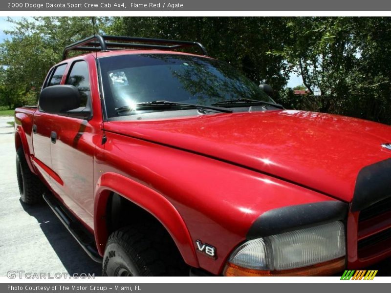 Flame Red / Agate 2000 Dodge Dakota Sport Crew Cab 4x4
