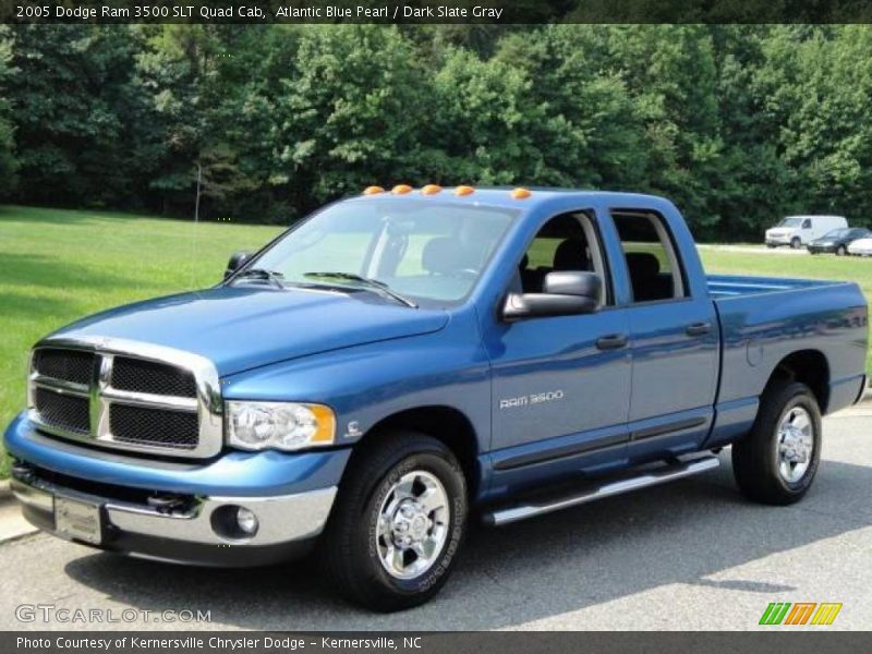 Atlantic Blue Pearl / Dark Slate Gray 2005 Dodge Ram 3500 SLT Quad Cab