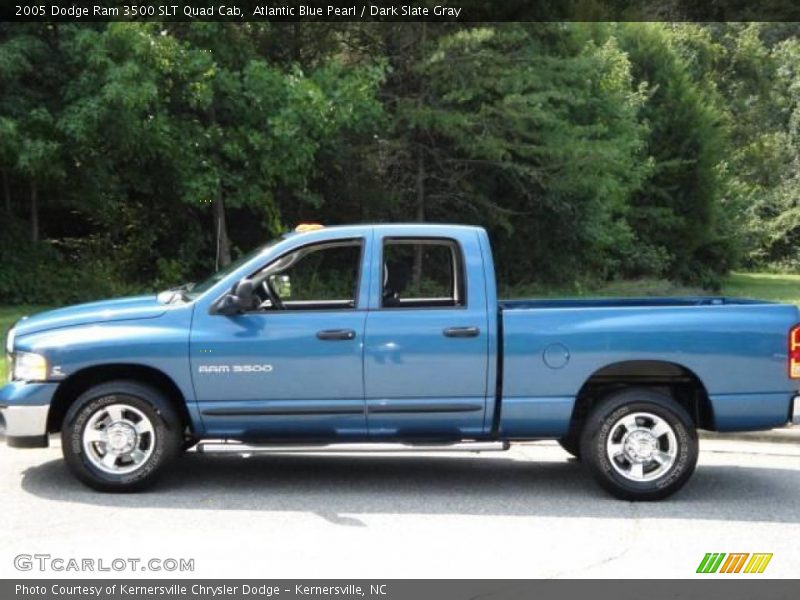 Atlantic Blue Pearl / Dark Slate Gray 2005 Dodge Ram 3500 SLT Quad Cab
