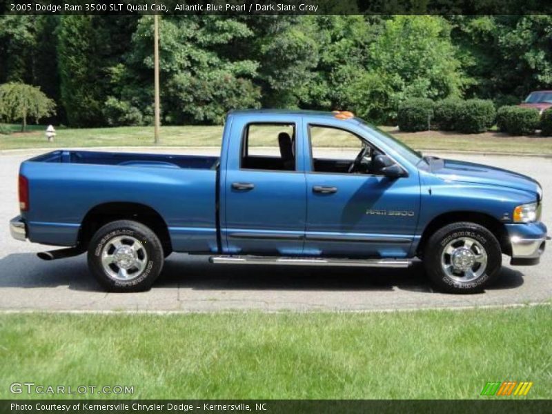 Atlantic Blue Pearl / Dark Slate Gray 2005 Dodge Ram 3500 SLT Quad Cab